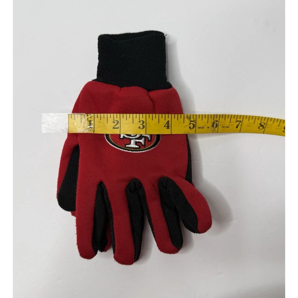 San Francisco 49ers Gloves Receiver‎ Grip SF Red Black Size M/L Football Gear